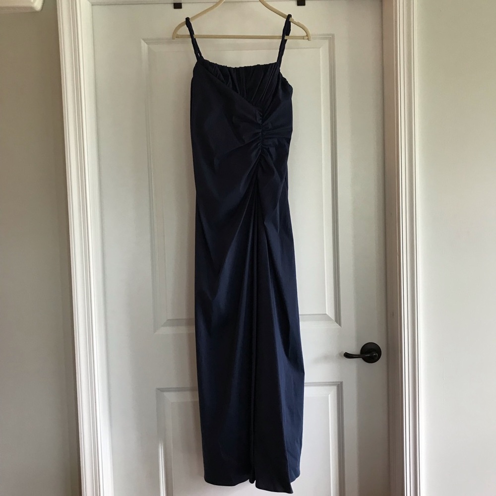 Adrianna Papell mother-of-the-bride navy dress